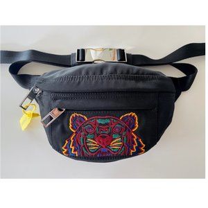 KENZO Tiger Belt Bag Fanny Pack Black Colorful
